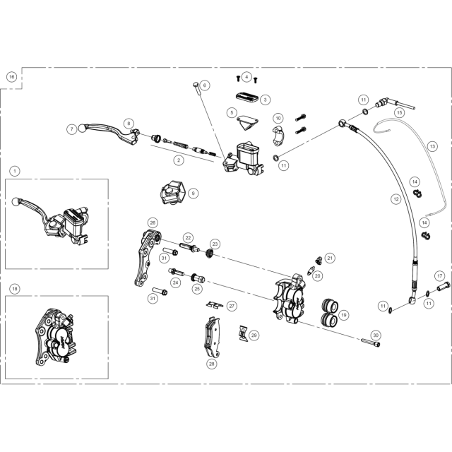 Czujnik STOP hamulca Rieju MR, Gas Gas 0/000.720.9104